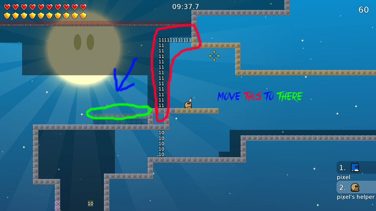 If you hammer the deep frozen tee up in teleporter it will be fail ... move the cp to the green marked Thing.